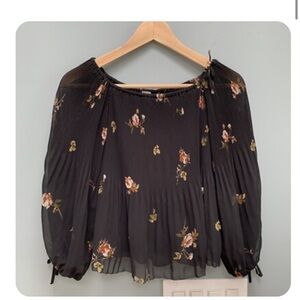 Wilfred Black Floral Blouse